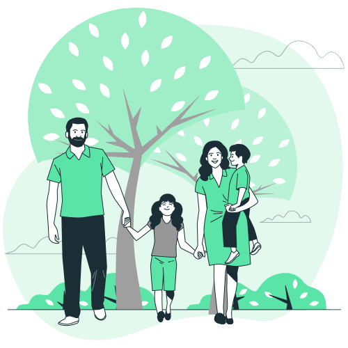 Illustration of a family